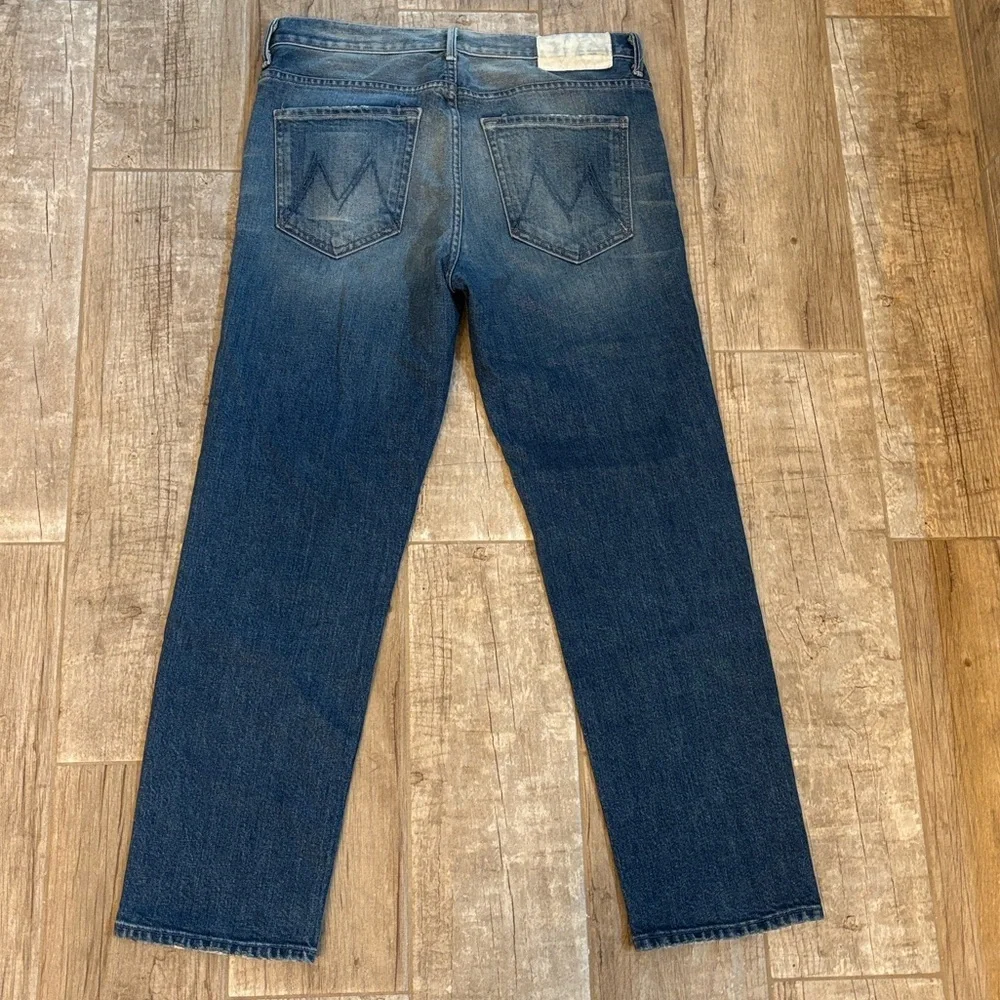 MOTHER The Saint Style Dark Blue Straight Jeans - Picture 3 of 4